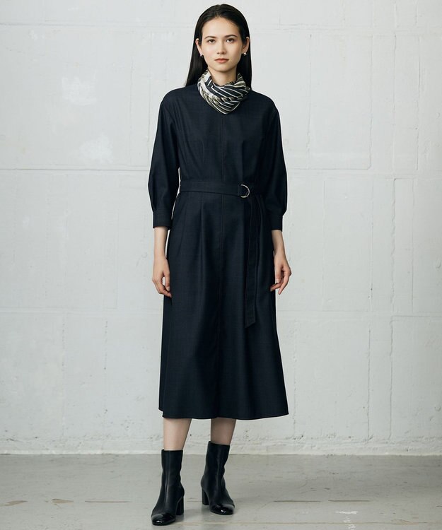 自由区 【SHIHOさん着用】マルチカラーシルク スカーフ セピア