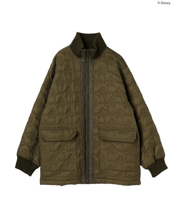 AMERICAN HOLIC ミッキー柄中綿キルトジャケット／Ｍｉｃｋｅｙ Khaki