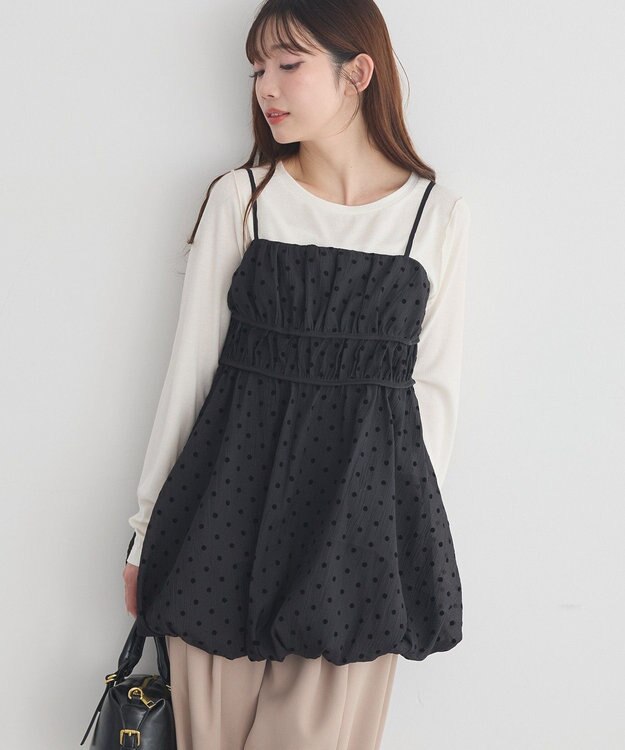 earth music&ecology ドットバルーンキャミチュニック Dot