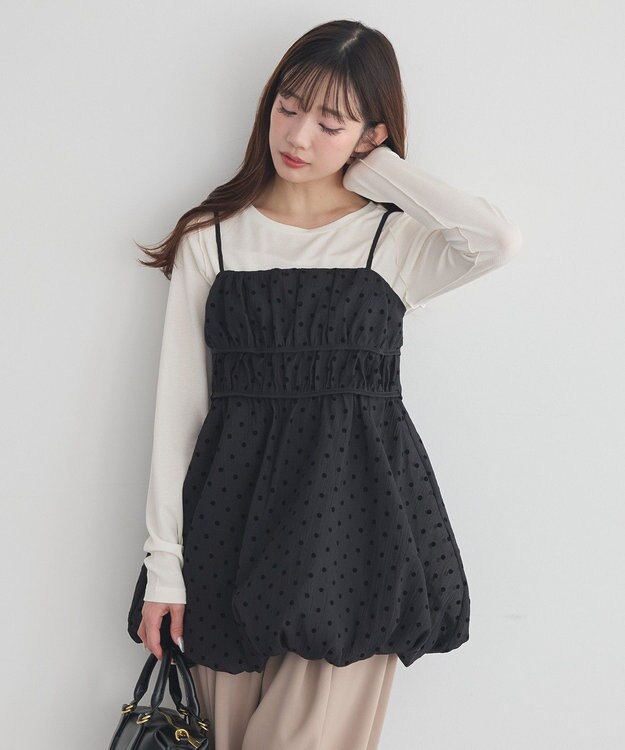 earth music&ecology ドットバルーンキャミチュニック Dot