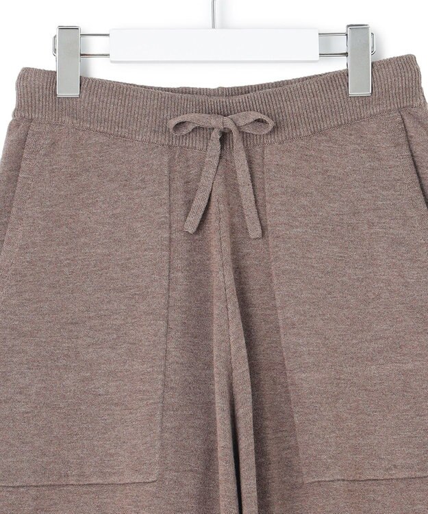 J.PRESS YORK STREET 【WOMEN】ANTI PILLING WOOL ニットワイドパンツ ブラウン系