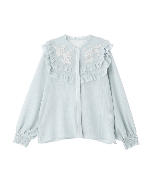 YECCA VECCA ラッフルレースブラウス Mint