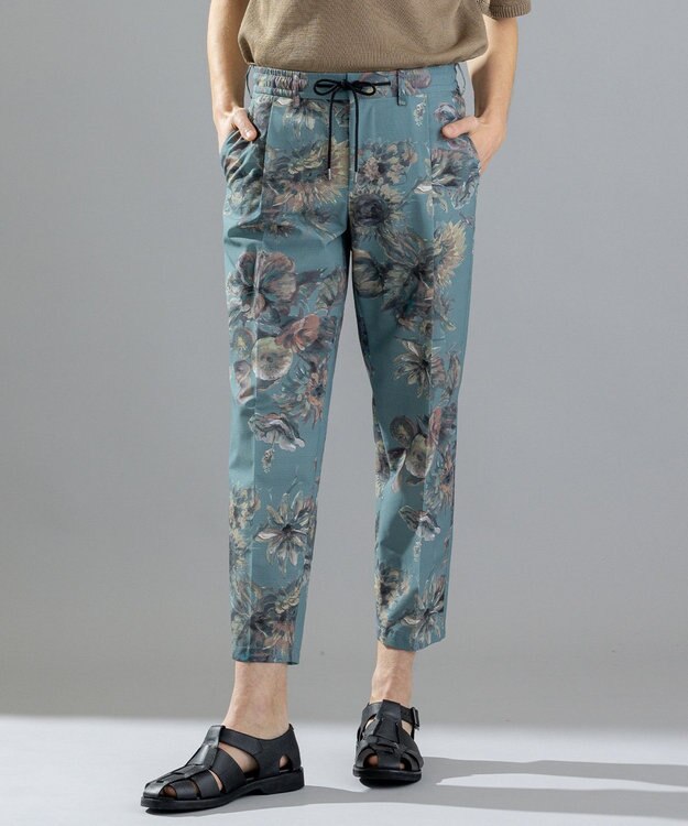 JOSEPH HOMME 【LEON 掲載】クールドッツストレッチトロピカル柄　/ TEDDY CONVERTIBLE ピーコックグリーン系5