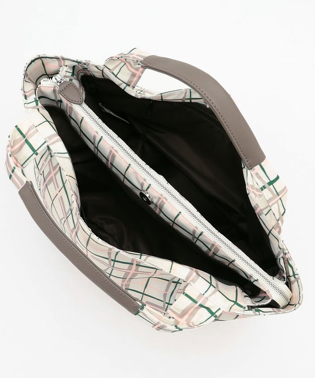 Y'SACCS 総柄プリントトートバッグ グレージュ