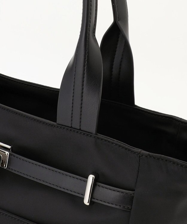 ICB 【A4サイズ収納可】ベルトバックルトート ブラック