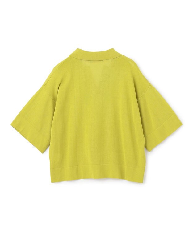 UNFILO フロスティコットン スキッパーニット ライム