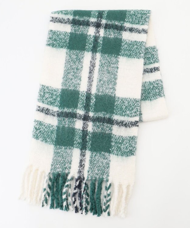 ANY シャギーストール グリーン系