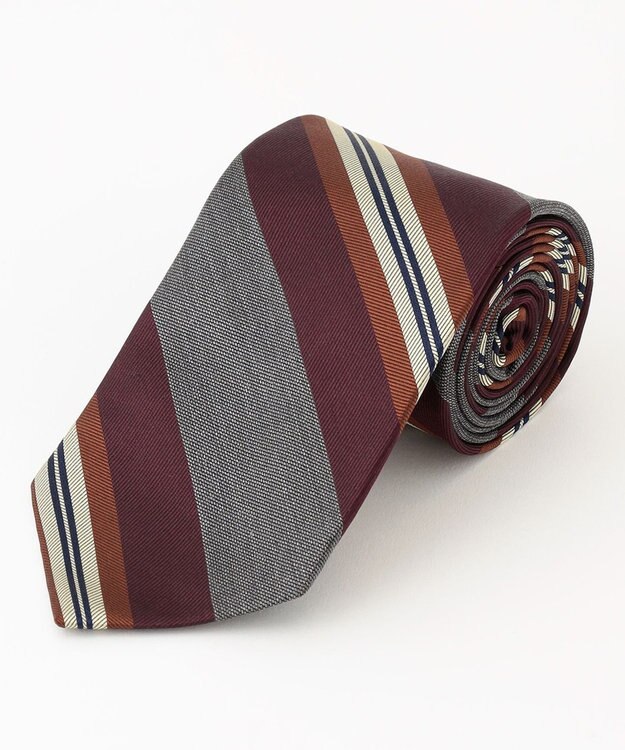 J.PRESS MEN 【J.PRESS SPUN SILK COLLECTION】レジメンタルネクタイ グレー系2