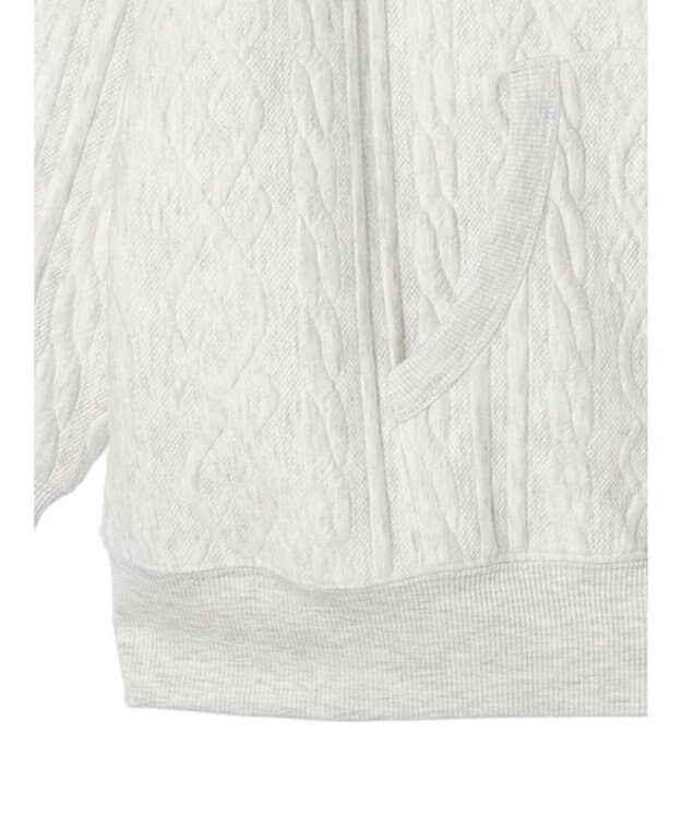 CRAFT STANDARD BOUTIQUE ケーブル柄カットパーカー2 Oatmeal