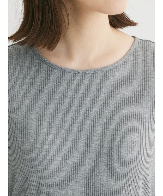 Green Parks ・ＥＬＥＮＣＡＲＥ　ＤＵＥ　リブ×フラワーキリカエワンピ Gray Mixture