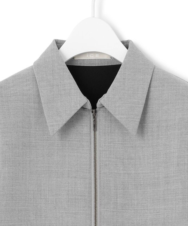 ICB L モスリンボンディング ブラウス ライトグレー系