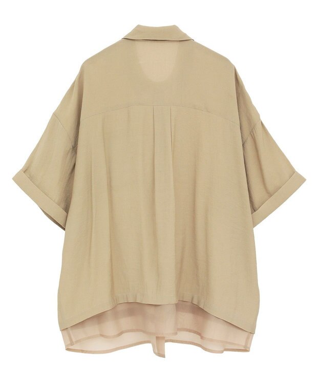 Green Parks 裾レイヤードショートスリーブシャツ Beige