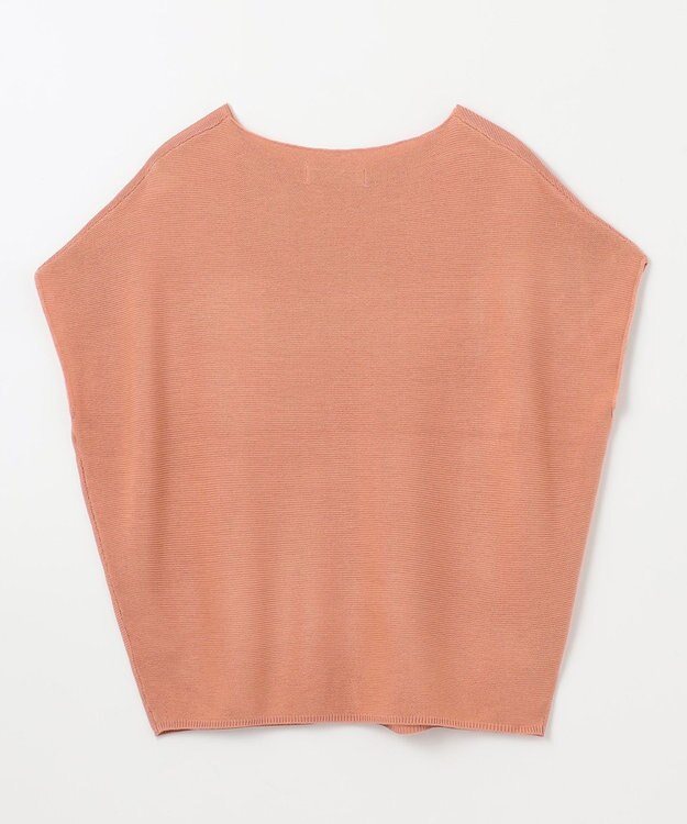 ANY 【洗濯機可/アンチピリング/UVカット】アクリルガーターフレンチスリーブニット コーラル