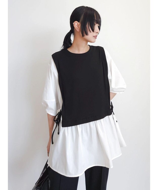 Green Parks テレコドッキングチュニック Black