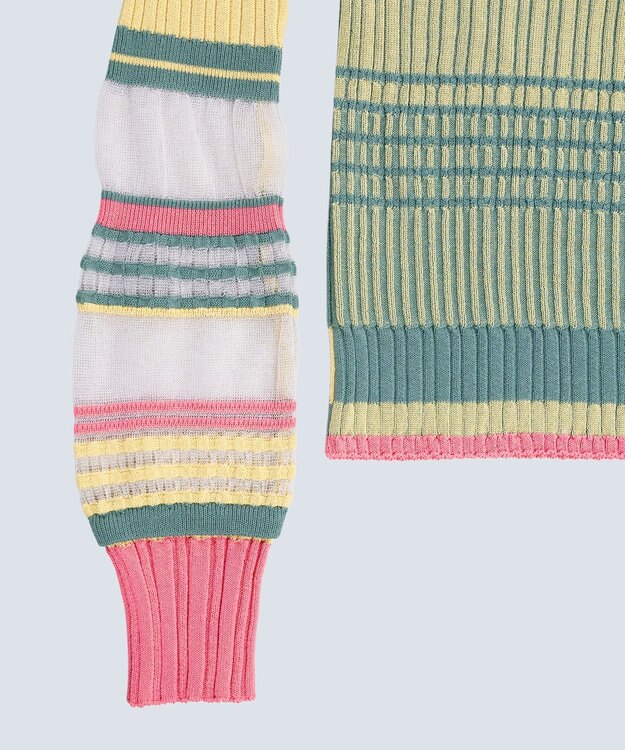 COQ CONCORD カラーブロックリブニット イエロー