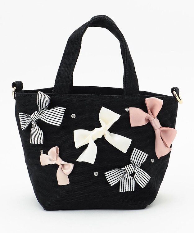 ANY KIDS リボンいっぱい 2WAY バック ブラック系