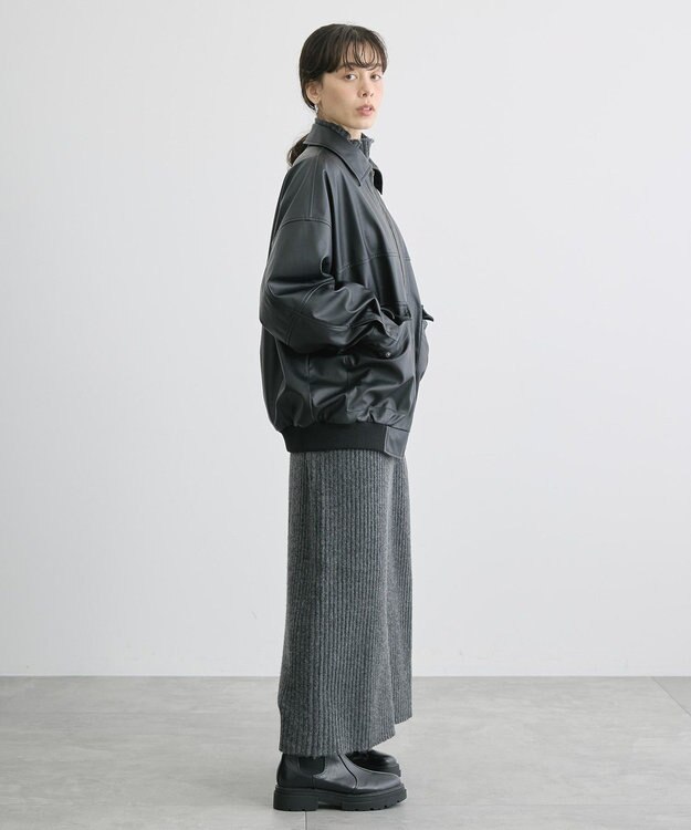 AMERICAN HOLIC フェイクレザーブルゾン Black