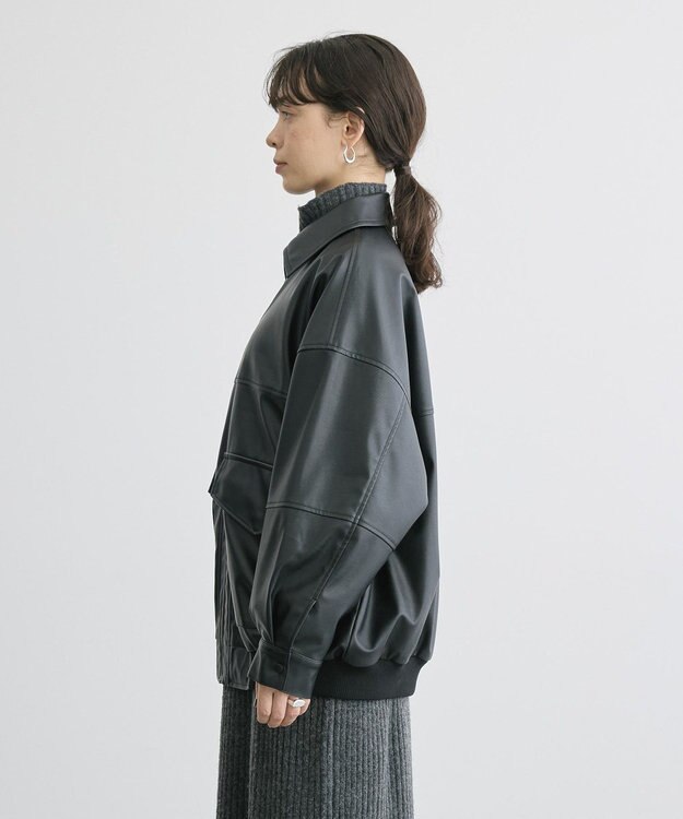 AMERICAN HOLIC フェイクレザーブルゾン Black