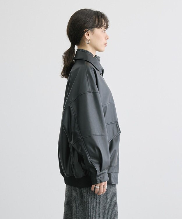 AMERICAN HOLIC フェイクレザーブルゾン Black