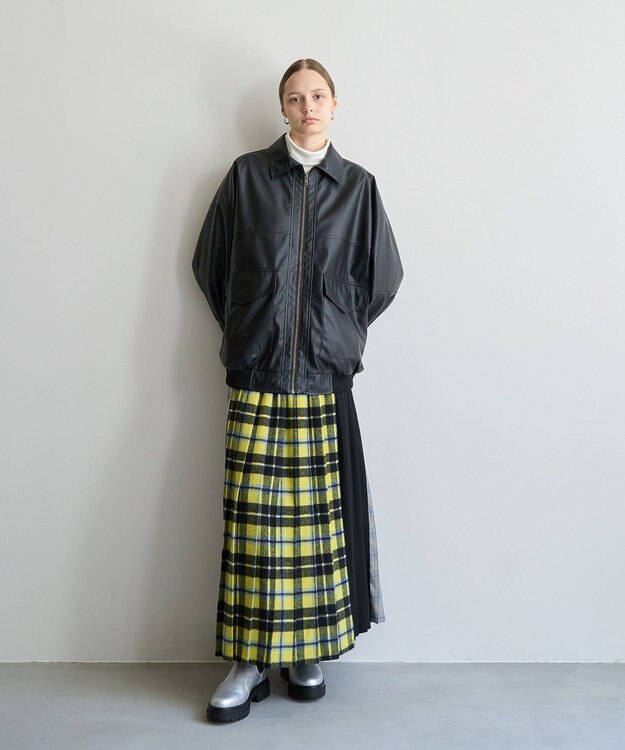 AMERICAN HOLIC フェイクレザーブルゾン Black