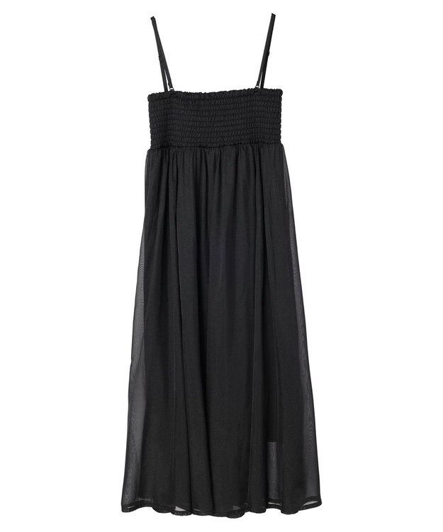 Green Parks ・ＥＬＥＮＣＡＲＥ　ＤＵＥ　ラメシフォンキャミワンピース Black