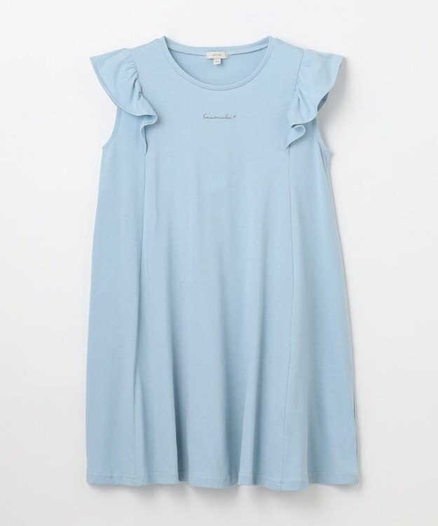 ANY KIDS ひんやりクール カットソーワンピース サックスブルー