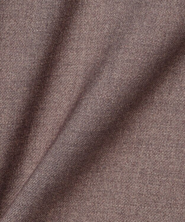 J.PRESS LADIES L 【洗える】T/Rウォッシャブルギャバ バンドカラー ワンピース モカ系