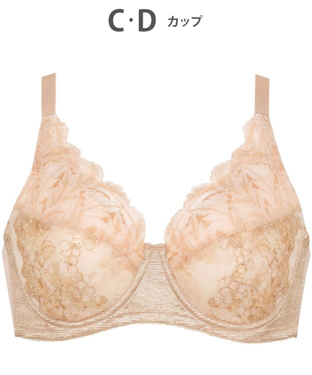 Wing ブラジャー 夏のブラストレスから解放 汗の不快感を軽減(カップ肌側・ワイヤーループ・バック) 背中すっきり 【ときはなつブラ】 フルカップ KB2172 ウイング／ワコール ベージュ