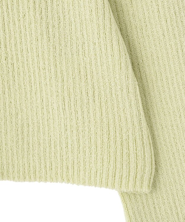 earth music&ecology 【予約】リブクロップドカーディガン ミント