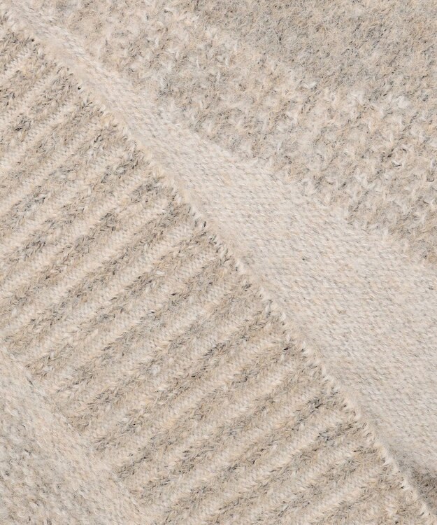 JOSEPH ABBOUD MOUNTAIN 【イタリア糸使用/軽量】ブークレーカモフラージュ  ニット ブルゾン ホワイト系9