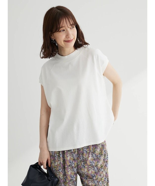 Green Parks ・ＳＵＧＡＲ　ＳＰＯＯＮ　ハイネックフレンチＴシャツ Off White