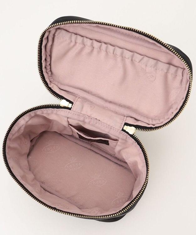 TOCCA CHECKER CLOVER VANITY ヴァニティバッグ ブラック系