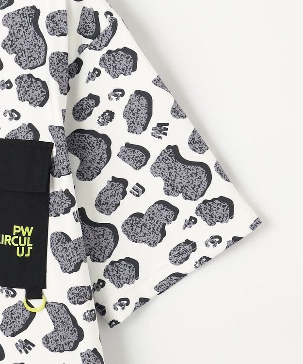 PW CIRCULUS 【UV遮蔽率99.5%  UVカット/速乾/ストレッチ】【MEN】アニマルドットポケットモックT ゴルフ ブラック系5