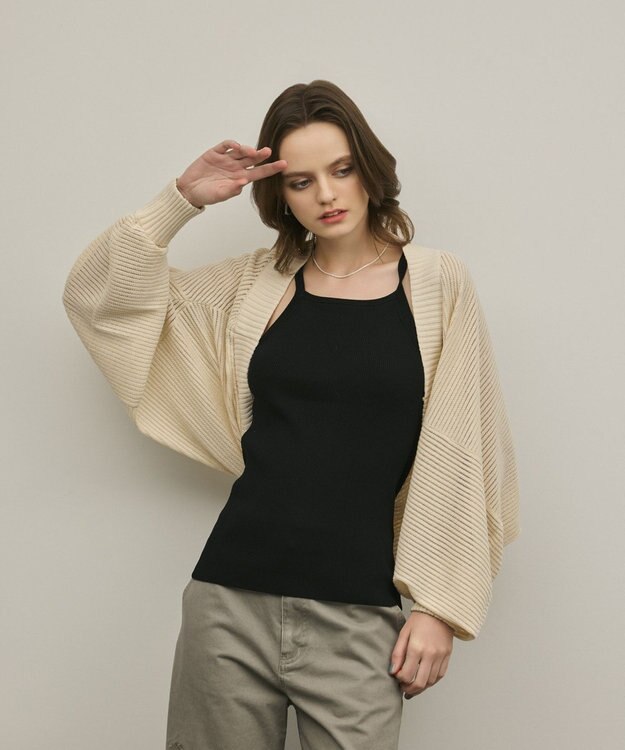 GRACE CONTINENTAL ボレロニットカーディガン キナリ