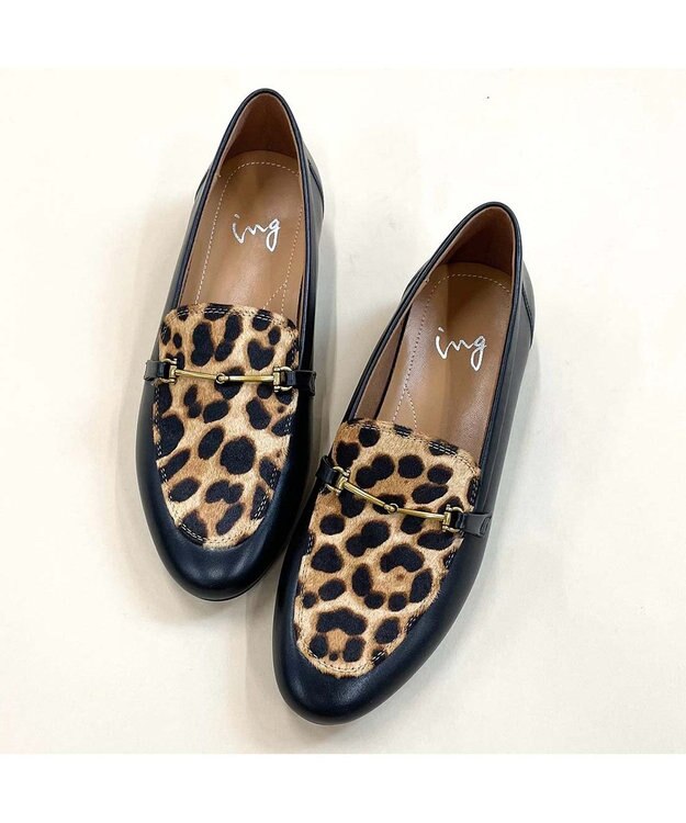 ing <ing>ビットローファー ベージュハラコ