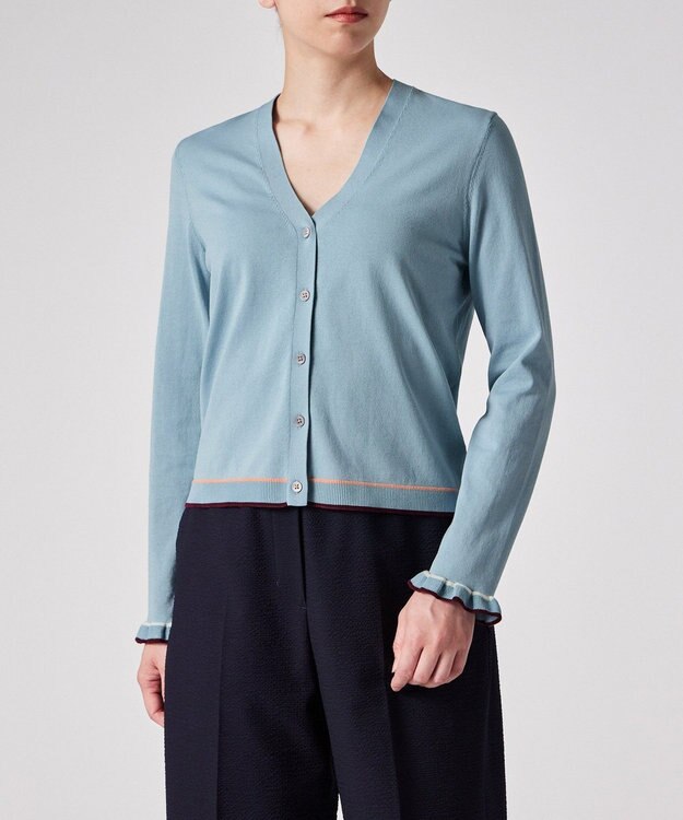 Paul Smith 【洗える】フレアスリーブ カーディガン ライトブルー