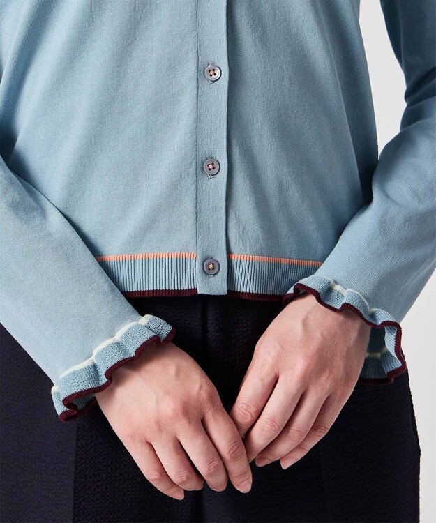 Paul Smith 【洗える】フレアスリーブ カーディガン ライトブルー