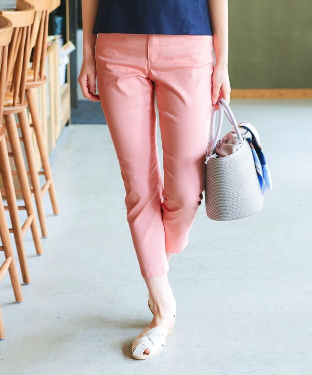 Tiaclasse L アンクルテーパードパンツ ピンク