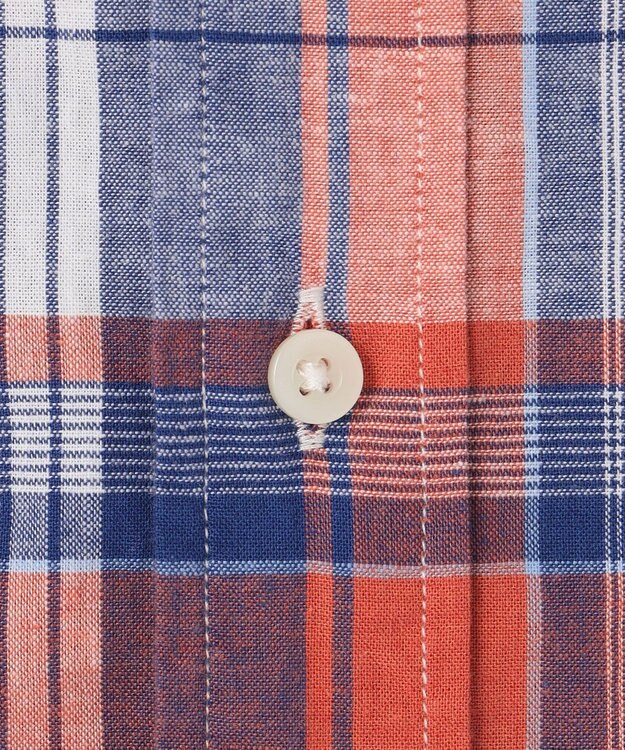 J.PRESS MEN 【WEB・一部店舗限定】コットンリネンチェック シャツ/B.D オレンジ系4