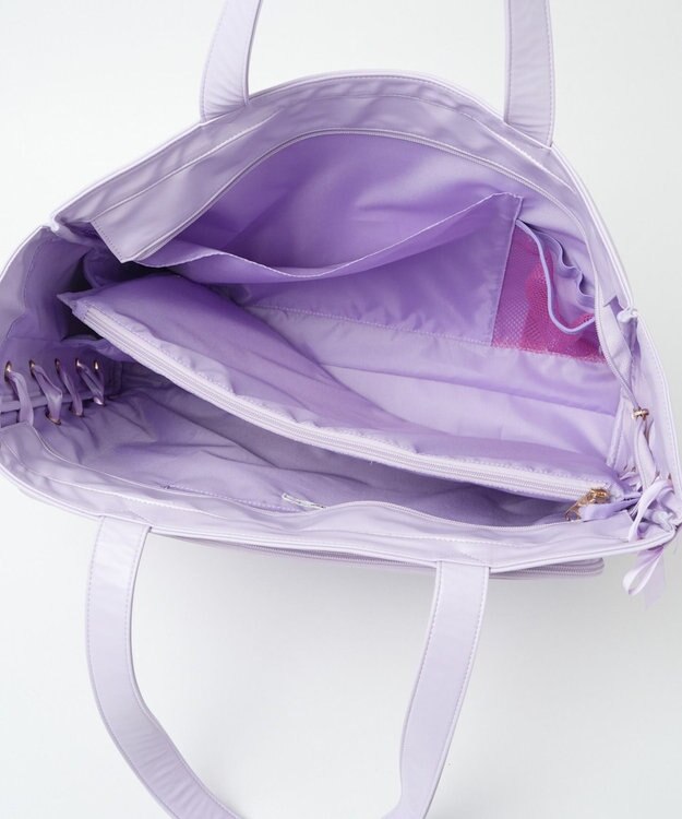 WEGO 【痛バ＆推し活グッズ】レースアップフレーム痛バッグL ライトパープル