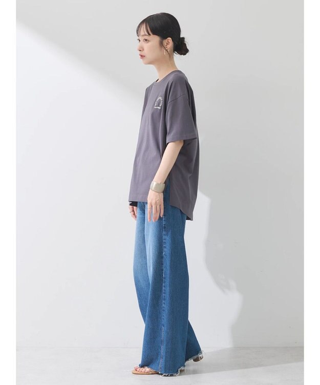 earth music&ecology Ｓｕｇａｒ　スリットＴ Charcoal Gray