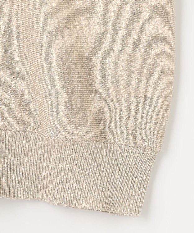 ANY 【洗濯機可/UVケア】ラメニットドルマンプルオーバー ベージュラメ