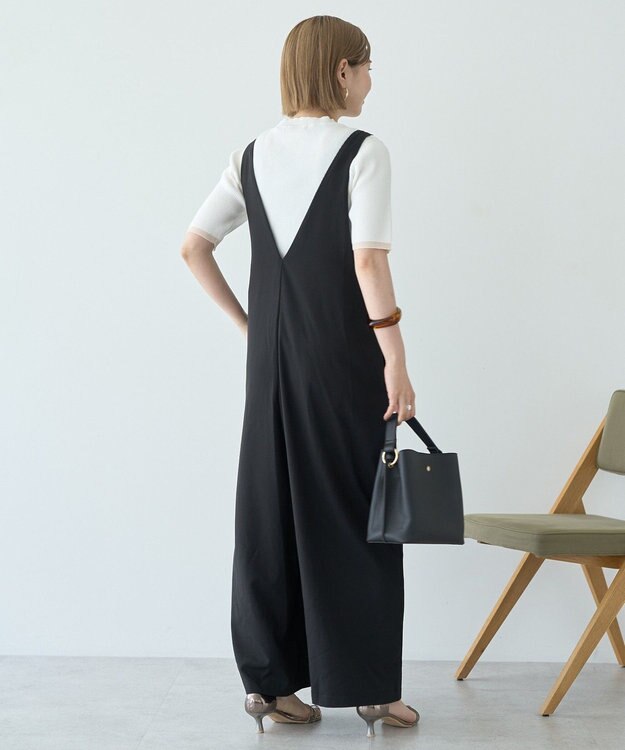 AMERICAN HOLIC イージーケアVネックオールインワン Gray Mixture