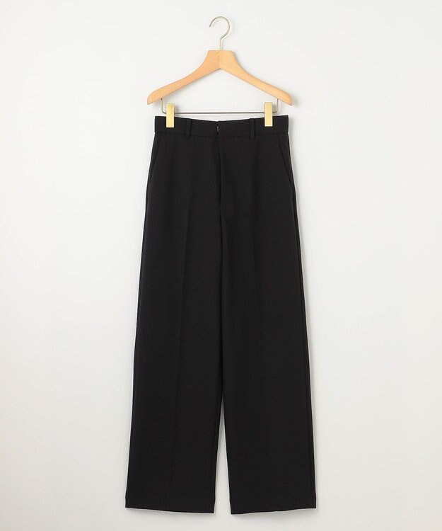 組曲 S 【WEB限定】ベーシックダブルクロス ワイドストレートパンツ ブラック系
