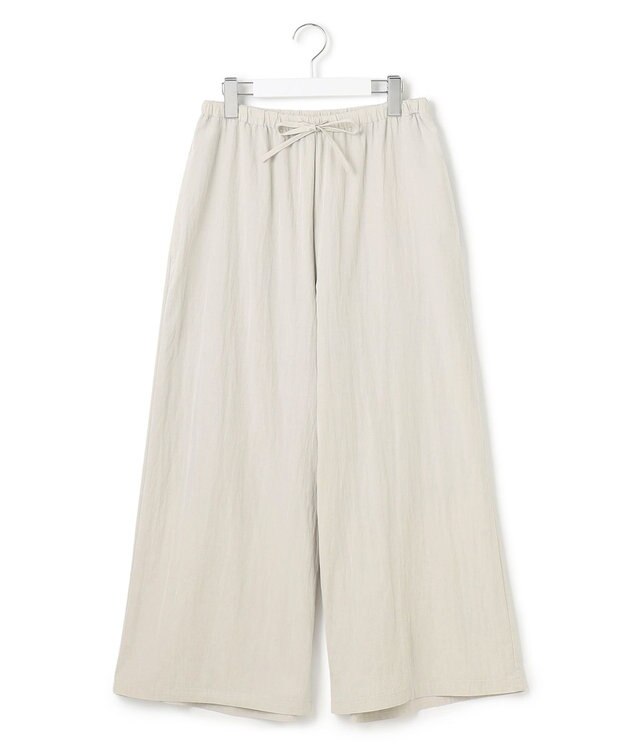 J.PRESS YORK STREET 【WOMEN】ワッシャーリラックス ワイドパンツ ライトグレー系