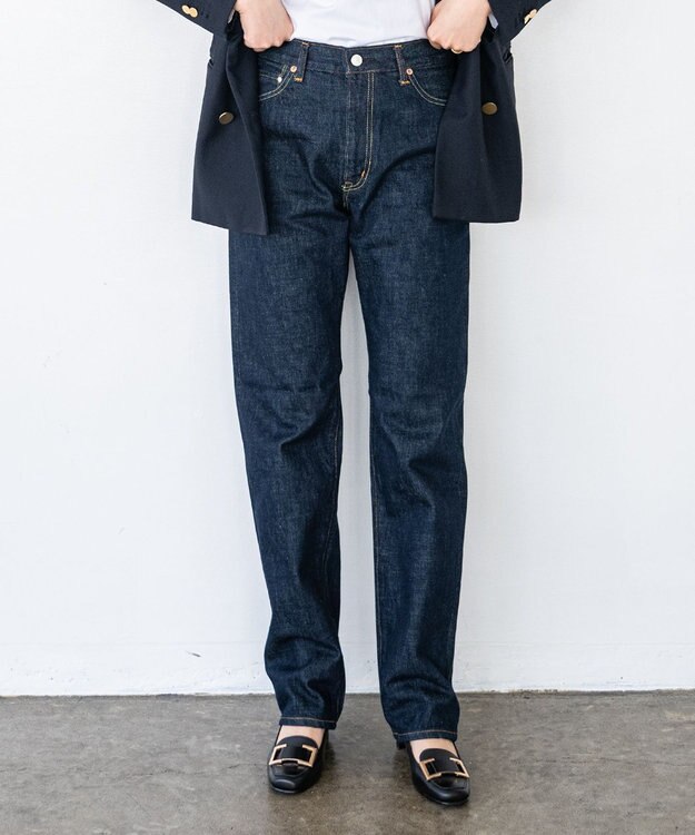 caqu boy`s cutⅡ テーパードストレートデニム ワンウォッシュ rinse