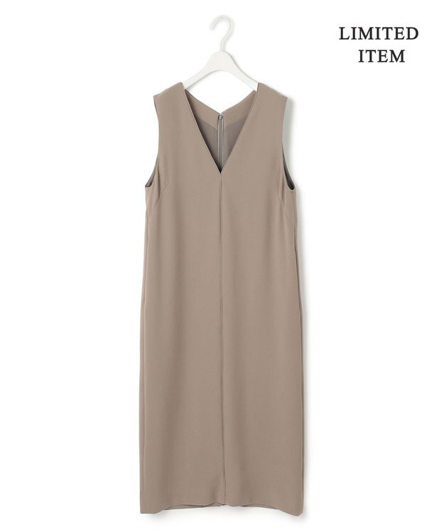 ICB 【WEB限定・洗える】 ライトダブルクロス ジャンパースカート ワンピース ライトモカ系