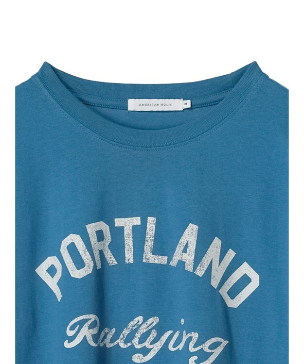 AMERICAN HOLIC ＰＯＲＴＬＡＮＤロゴカットプルオーバー Blue