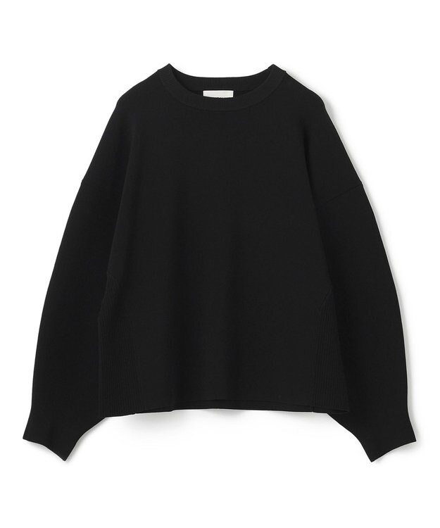 uncrave 【洗える】スムースニット スウェット風プルオーバー（uncrave WHITE） ブラック