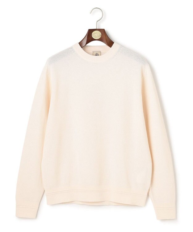 J.PRESS MEN ギマコットンカノコクルーネック ニット アイボリー系